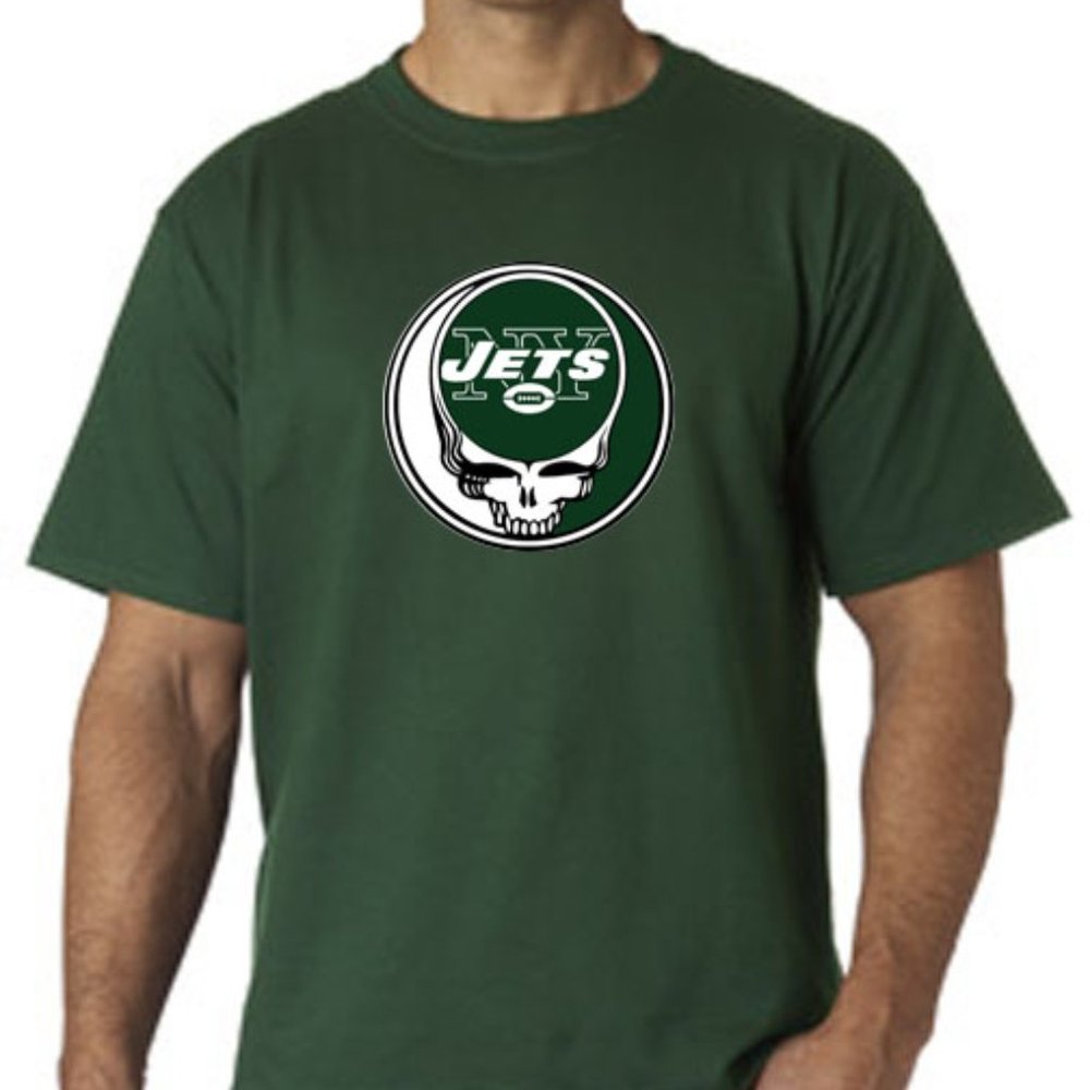 On the MetLife Lot Jets Grateful Dead & Company New York Stealie Mash-up T-shirt - Picture 3 of 3
